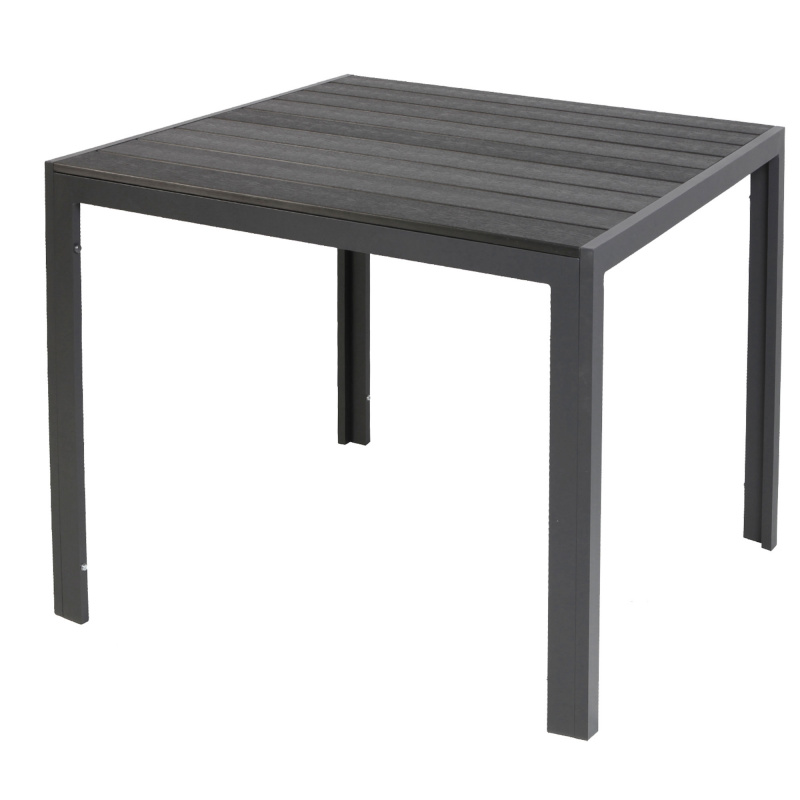 Linder Exclusiv Gartentisch  Aluminium Anthrazit Milano 90x90x74 cm