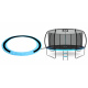 Aga Trampolin Randabdeckung mit innerem Netz 427 cm 14 ft Hellblau/Schwarz, Randschutz, Trampolinzubehör, Federabdeckung für Trampolin