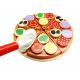 Aga4Kids Pizza-Set Zubehör aus Holz für Kinderküche und Kaufladen