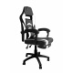 Aga Spielstuhl, Bürostuhl,Drehbarer Spielstuhl, Gamingstuhl, Racing Schreibtischstuhl,Chefsessel mit Fußstütze- Weiß
