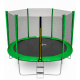 Aga SPORT TOP Trampolin,Kindertrampolin,Gartentrampolin mit Sicherheitsnetz  305 cm 10 ft Hellgrün + Schutznetz + Leiter