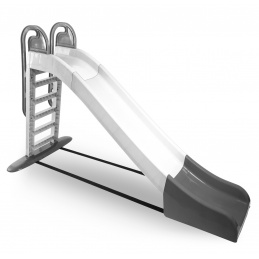 Doloni Kinderrutsche, Gartenrutsche  243 cm Grenzenloser Rutschspaß für die Kleinsten Weiß-grau