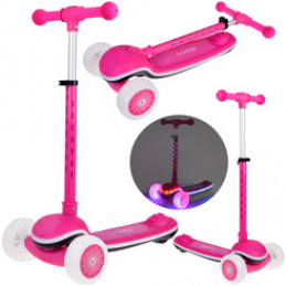 Balansowa hulajnoga SCOOTER 3-kołowa KOLOROWE ŚWIATEŁKA i MUZYKA SP0812 uniwersalny