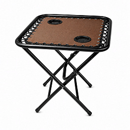 Aga Campingtisch MR55TB – Klapptisch 50x50x50 cm mit 2 Getränkehaltern – faltbar, stabil & wetterfest – kompakt für Camping & Reisen