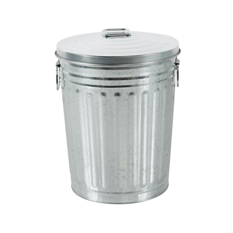 Linder Exclusiv Verzinkter Abfalleimer mit Deckel 30l