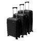 Aga Travel Kofferset 3-teilig MR4675 – Polypropylen Hartschalenkoffer, TSA-Schloss, 360° Doppelrollen, Teleskopgriff, leicht & robust, Handgepäck 33/63/93L, Schwarz
