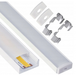 LED hliníkový profil 1m bílý přisazený - sada
