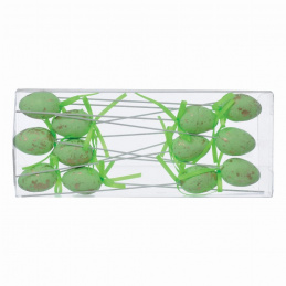 Jajka styropianowe metaliczne na piku 12 szt