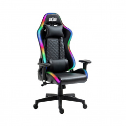 Aga Gaming-Stuhl mit RGB-Beleuchtung Schwarz