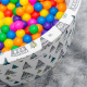 Aga Bällebad für Baby ab 1 Jahr, Rundes Weiches Schaumstoff Bällepool mit 200 Bälle, 90x40 cm Ballgrube Spielzeug für Kleinkinder,