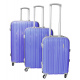 Linder Exclusiv PREMIUM COLOR ALUMINUM Hartschalenkoffer mit Aluminiumrahmen 3er Set Trolley Handgepäck Reisekoffer Koffer Leicht mit 4 Rollen Rollkoffer Hartschale TSA Schloss  MC3058  Flieder