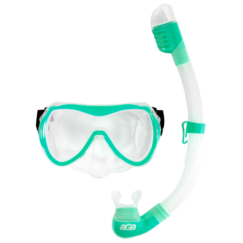 Aga Tauchset Maske und Schnorchel M12+S2 Türkis