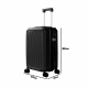 Aga Travel Hartschalen-Koffer Trolley Rollkoffer Reisekoffer mit TSA-Schloss und 4 Rollen 66x43x25cm MR4668 Schwarz