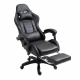 Aga Gaming-Stuhl Schwarz mit Fußstütze
