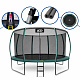 Aga SPORT EXCLUSIVE Trampolin 366 cm 12 ft Dunkelgrün, Kindertrampolin, Gartentrampolin mit Sicherheitsnetz + Schutznetz + Leiter