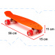 Aga Frisbee Skateboard LED Räder orange