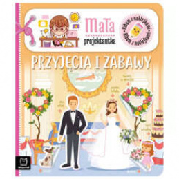 Aksjomat Mała projektantka. Przyjęcia i zabawy. Książka z naklejkami  KS0892 uniwersalny