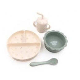 Komplet naczyń z silikonu Zwierzątka BAMBOOM uniwersalny Komplet naczyń z silikonu Zwierzątka BAMBOOM uniwersalny