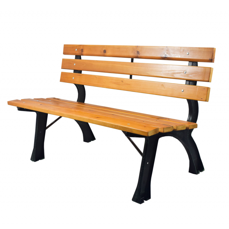 Linder Exclusiv Gartenbank 2-Sitzer Parkbank bis 240Kg Gartenmöbel Holzbank MC4411 120x57x70cm