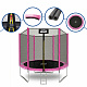 Aga SPORT TOP Trampolin, 244 cm 8 ft Rosa, Kindertrampolin, Gartentrampolin mit Sicherheitsnetz + Sicherheitsnetz + Leiter
