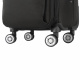 Aga Travel Kofferset 3-teilig MR4676 – Reisekoffer, Oxford-Gewebe, TSA-Schloss & 360° Rollen, Handgepäck, 35L/65L/95L, Schwarz