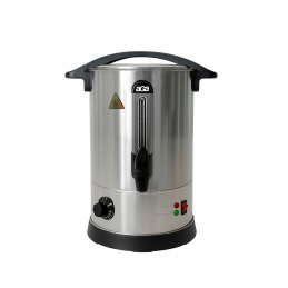 Aga Glühweinkocher 8 l Silber Einkochautomat aus Edelstahl Glühweinkessel Glühweinautomat Heißgetränkeautomat Heißwasserspender