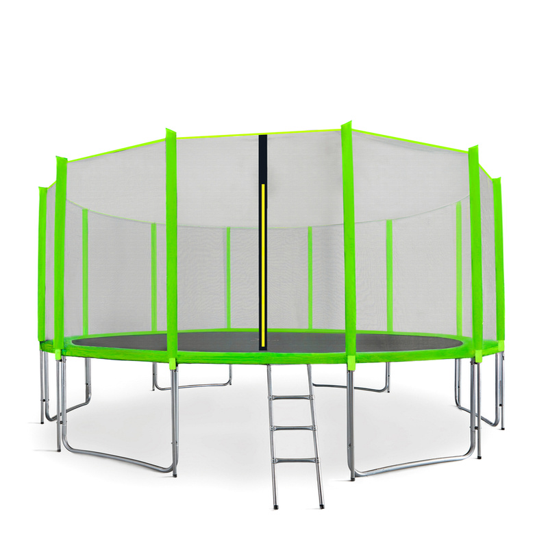 Aga SPORT PRO Trampolin 496 cm 16 ft Hellgrün + Schutznetz + Leiter + Schuhtasche