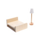 Aga MDF Holzpuppenhaus + Möbel 78cm schwarz LED