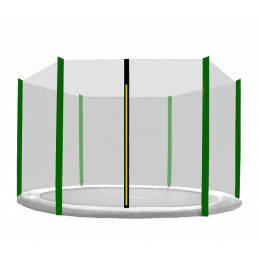 Aga-Schutznetz 250 cm 8 ft für 6 Stangen Schwarzes Netz / Dunkelgrün