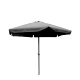 Linder Exclusiv Sonnenschirm, Gartenschirm Ø 300 cm,mit Kurbel,Dunkelgrau