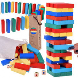 Spiel Jenga wackeliger Turm farbige Blöcke GR0627 universal