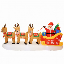 Mikołaj nadmuchiwany na Saniach dekoracja Mikołaj nadmuchiwany na Saniach dekoracja