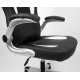Aga Spielstuhl, Bürostuhl,Drehbarer Spielstuhl, Gamingstuhl, Racing Schreibtischstuhl,Chefsessel Schwarz - Weiß