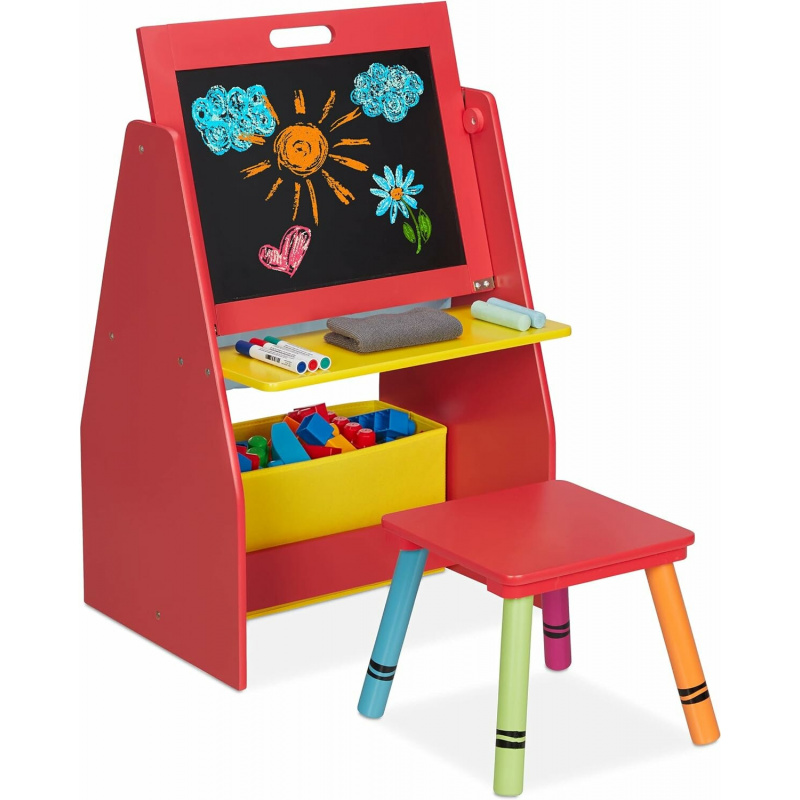 Aga Kindertafel mit Kinderstuhl Rot