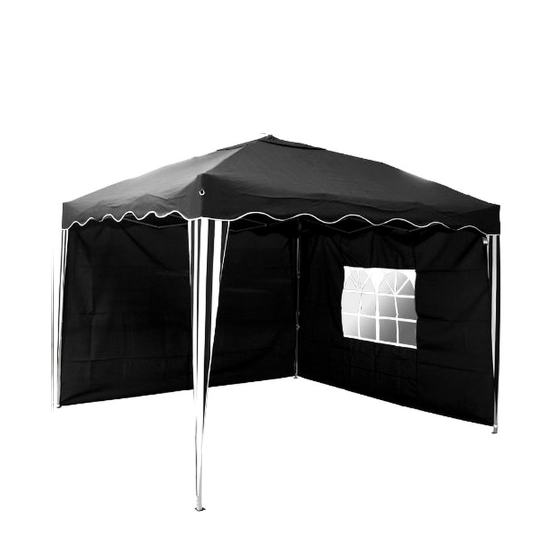 Linder Exclusiv ALU Gartenlaube 3x3 m PO2465 Schwarz
