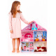 Aga4Kids Puppenhaus 3 Spielebenen LISA Puppenstube Spielhaus