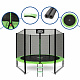 Aga SPORT PRO Trampolin 305 cm 10 ft Hellgrün, Kindertrampolin, Gartentrampolin mit Sicherheitsnetz + Sicherheitsnetz + Leiter