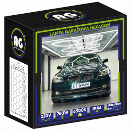 LED stropní svítidlo Hexagon IP44 - 750W - 110 lm/W - 290 x 505cm - studená bílá