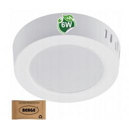 Přisazený kulatý LED panel 6W - 660lm - neutrální barva