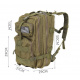 Militärischer Rucksack 38L grün ISO 8920