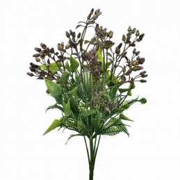 Roślina sztuczna Gałązka kwiatów 35 cm wysokości jasny fioletowy JAK ŻYWA