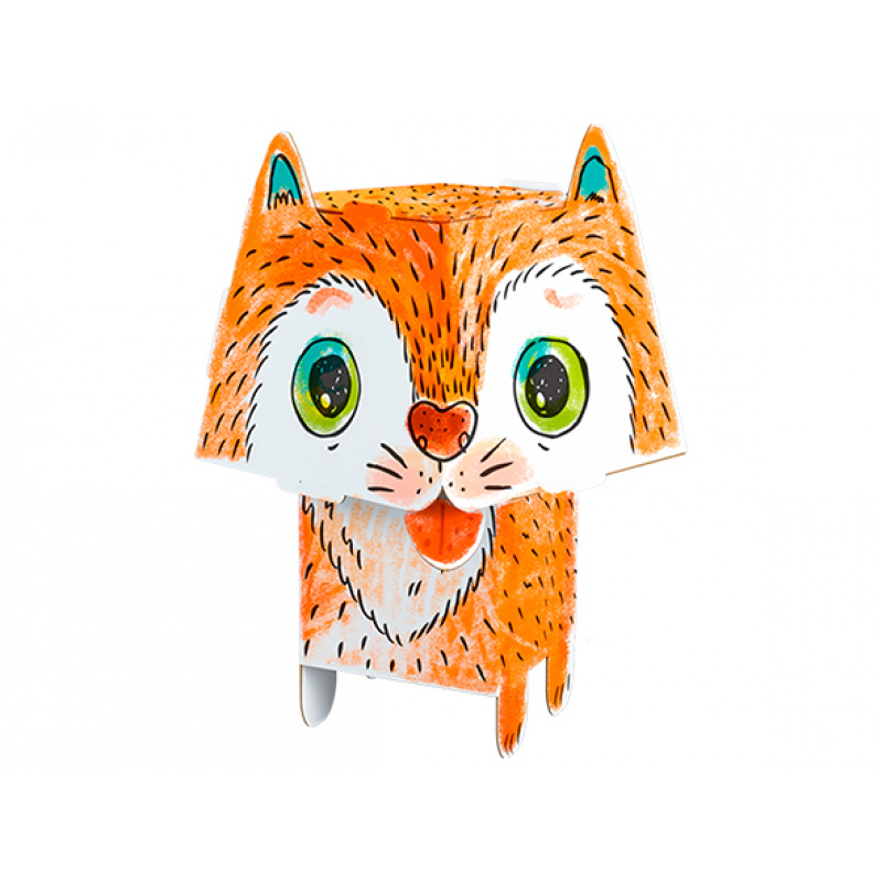 Kolorowanka 3D Cube head - Kotek 3l+ MONUMI uniwersalny