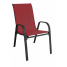 Linder Exclusiv Gartenstuhl MC330885 Dunkelrot stapelbar – Wetterfeste Terrassenstuhl mit Armlehnen & Metallgestell, Textilbespannung, robust & pflegeleicht