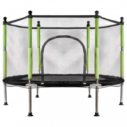 Trampolína pro domácí zahradu pro děti míčová síť 140cm 55inch zelená