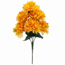 Bukiet sztucznych kwiatów żółte Chryzantemy - 36 cm