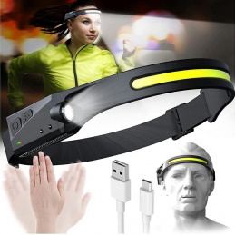 L76H LATARKA CZOŁOWA  LED COB+XPE AKUMU