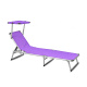 Aga Garten-Liegestuhl GARDEN EXCLUSIVE MC372310L Lila mit Baldachin