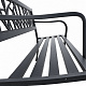 Aga Metall-Gartenbank 125x53x77 cm