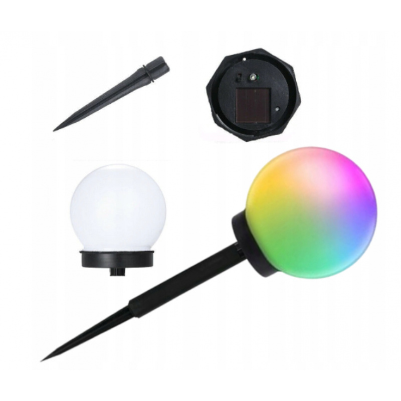 LED-Solar-Gartenlampe RGB LED Gartenlampe Nacht-Beleuchtung Solarlampe Wasserdicht- rund