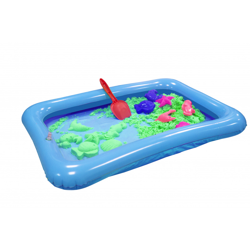 Aga4Kids Kinetischer Sand 3 kg mit Sandkasten und Förmchen